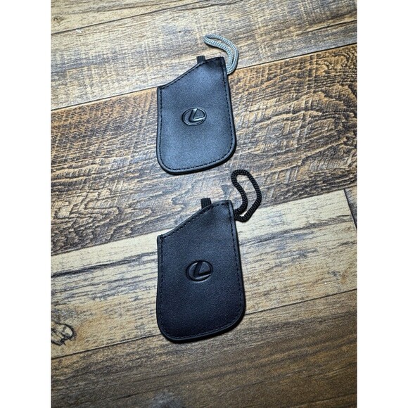 Lot of 2 Lexus Black Leather Key Fob Cases - Picture 1 of 4
